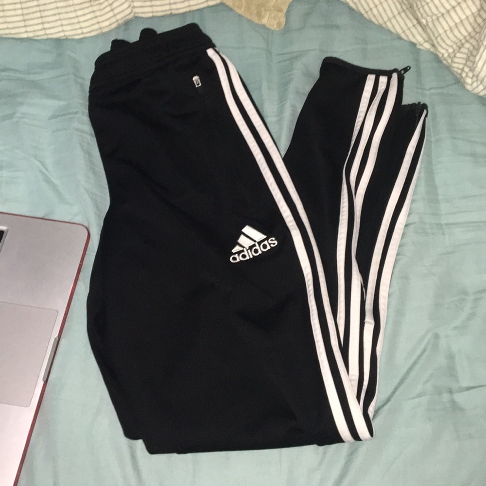Black Adidas sweatpants